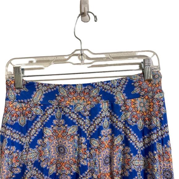 Renee C. Blue Jessica Printed Swing Skirt Sz MP NWT - Picture 7 of 10